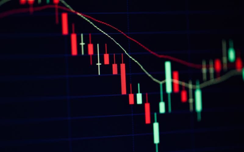 stock chart red