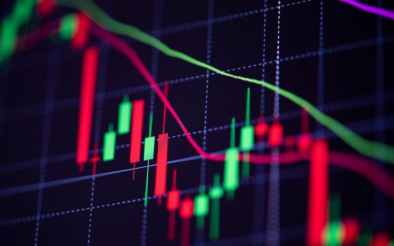 red stock market chart