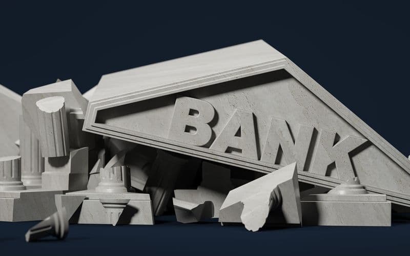 crumbled bank