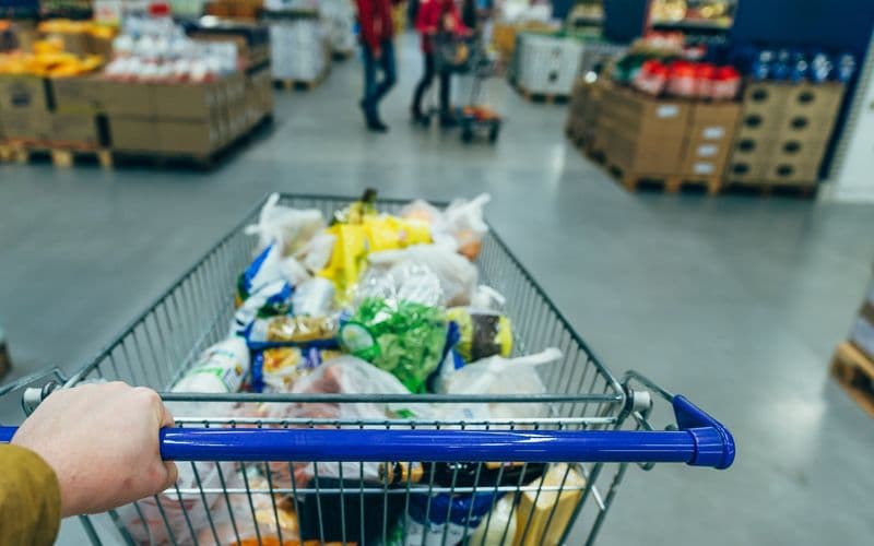 grocery basket full